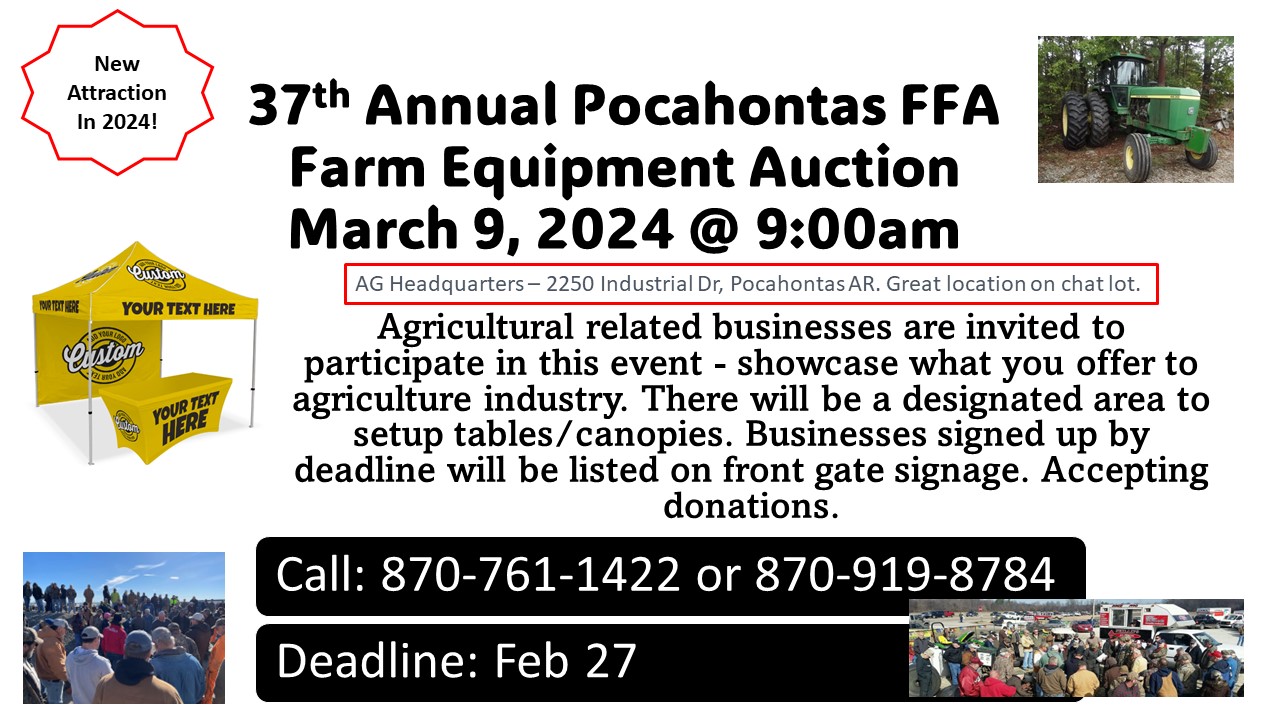 37th Annual Pocahontas FFA Farm Equipment Auction Image